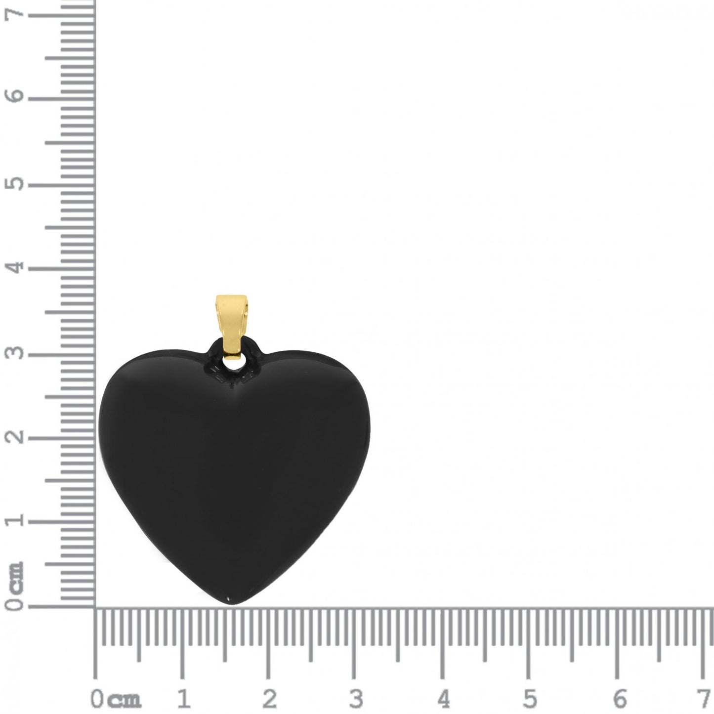 32mm Black Heart Charm