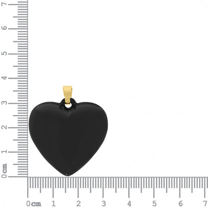 32mm Black Heart Charm