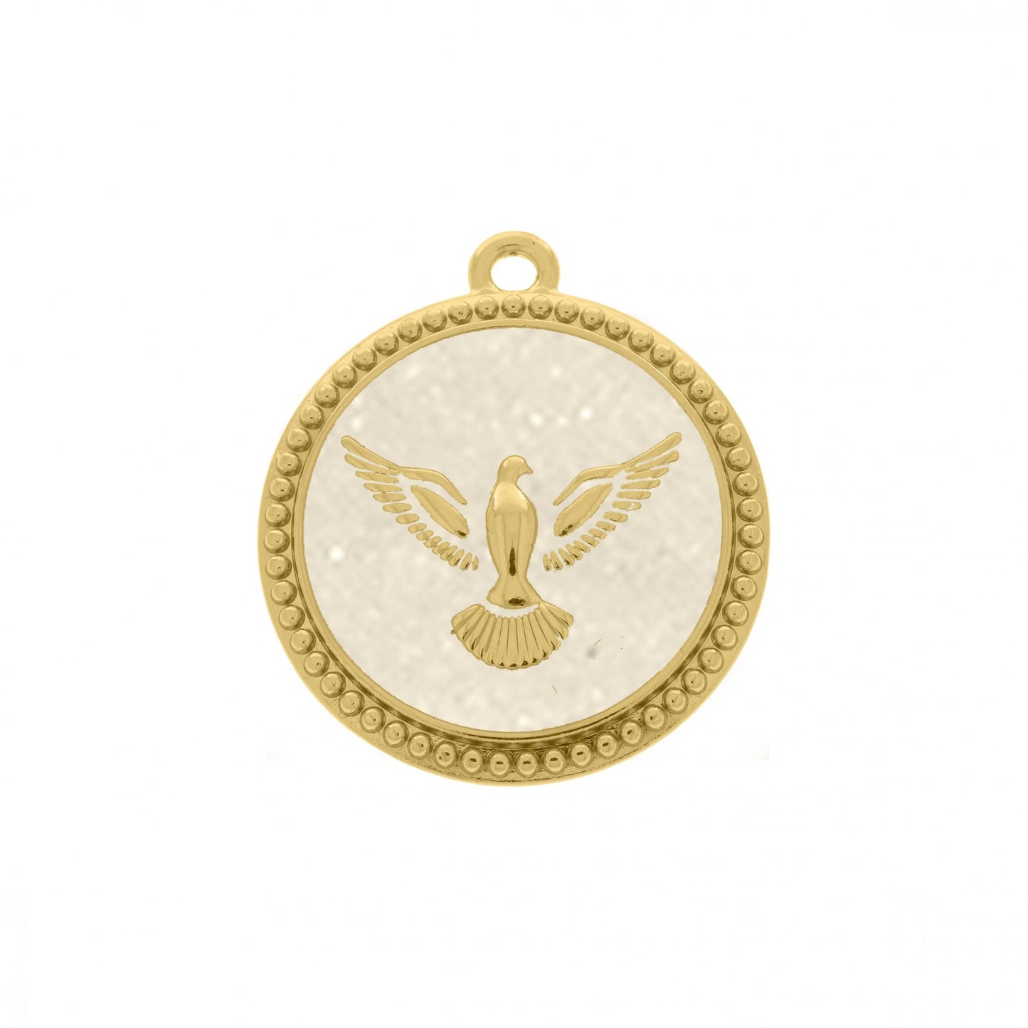 34mm Enamel Holy Spirit Dove Charm