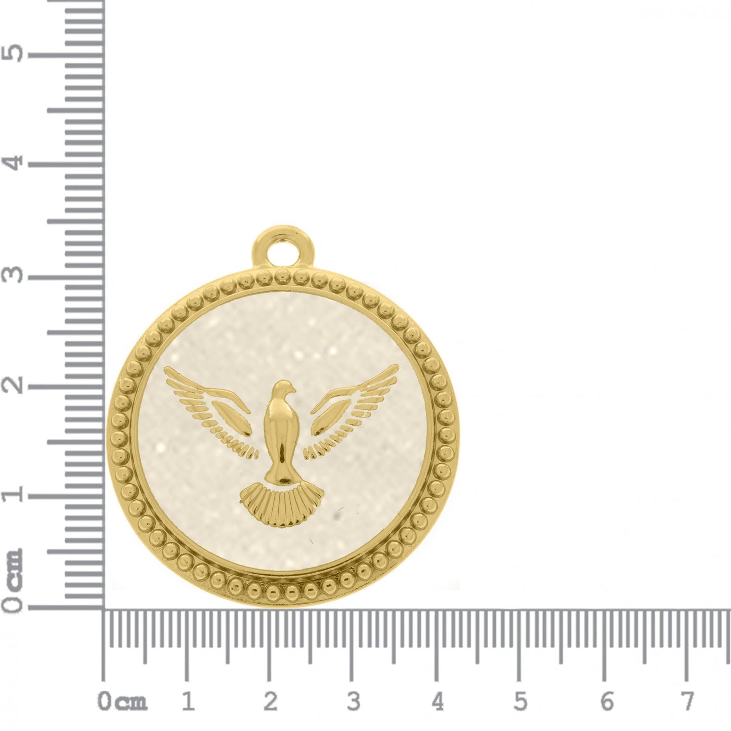 34mm Enamel Holy Spirit Dove Charm