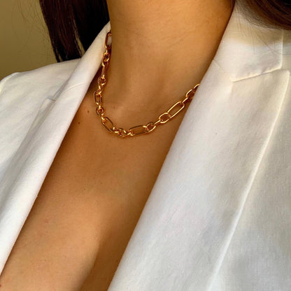 Gold padlock pendant necklace by AVINZIA