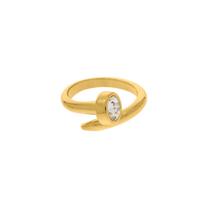 Gold Stackable Ring | Hardware Ring | Spike Ring | Stud Ring | Gold Minimalist Ring for Women | Stack Ring